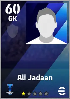 Ali Jadaan eFootball 2026 player card — 60 OVR GK