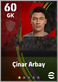 Cinar Arbay eFootball 2026 player card — 60 OVR GK