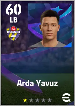 Arda Yavuz eFootball 2026 player card — 60 OVR LB
