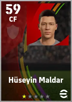 Huseyin Maldar eFootball 2026 player card — 59 OVR CF
