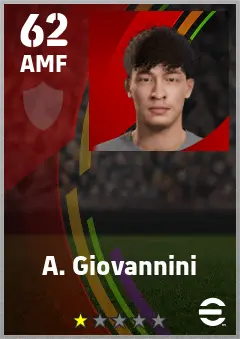 A. Giovannini eFootball 2026 player card — 62 OVR AMF