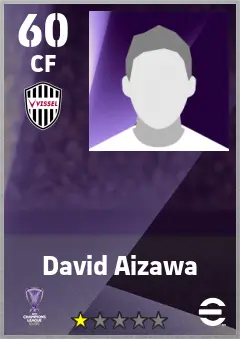 David Aizawa eFootball 2026 player card — 60 OVR CF