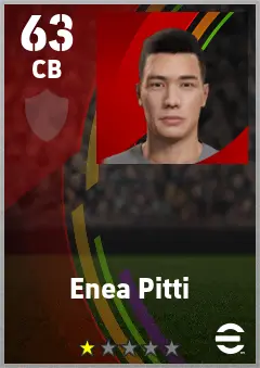 Enea Pitti eFootball 2026 player card — 63 OVR CB