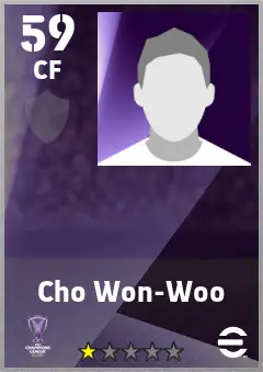 Cho Won-Woo eFootball 2026 player card — 59 OVR CF