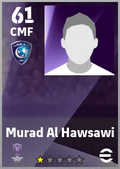 Murad Al Hawsawi eFootball 2026 player card — 61 OVR CMF