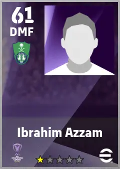 Ibrahim Azzam eFootball 2026 player card — 61 OVR DMF