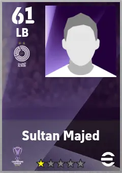 Sultan Majed eFootball 2026 player card — 61 OVR LB