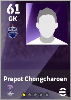 Prapot Chongcharoen eFootball 2026 player card — 61 OVR GK