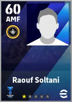 Raouf Soltani eFootball 2026 player card — 60 OVR AMF
