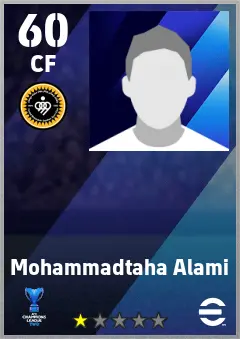 Mohammadtaha Alami eFootball 2026 player card — 60 OVR CF