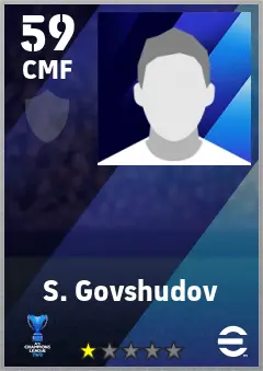 S. Govshudov eFootball 2026 player card — 59 OVR CMF