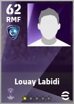 Louay Labidi eFootball 2026 player card — 62 OVR RMF