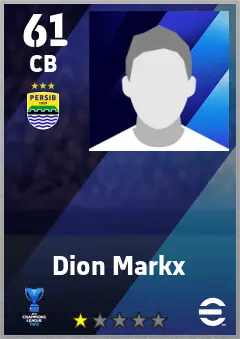 Dion Markx eFootball 2026 player card — 61 OVR CB