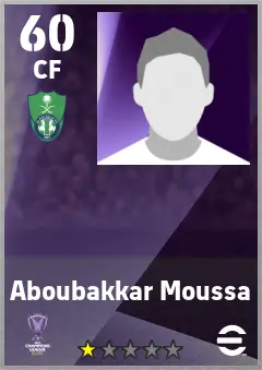 Aboubakkar Moussa eFootball 2026 player card — 60 OVR CF