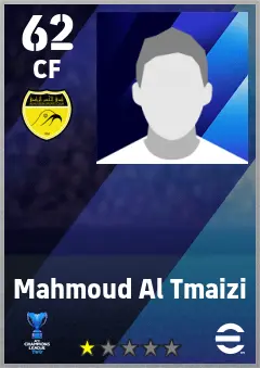 Mahmoud Al Tmaizi eFootball 2026 player card — 62 OVR CF