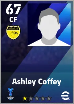 Ashley Coffey eFootball 2026 player card — 67 OVR CF