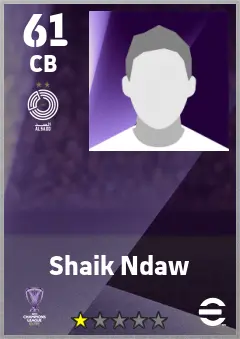 Shaik Ndaw eFootball 2026 player card — 61 OVR CB