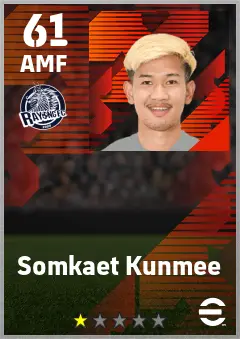 Somkaet Kunmee eFootball 2026 player card — 61 OVR AMF