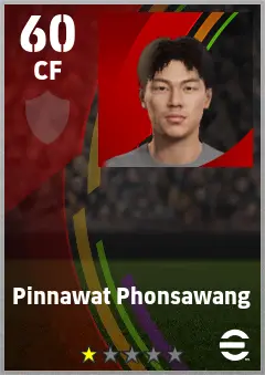 Pinnawat Phonsawang eFootball 2026 player card — 60 OVR CF