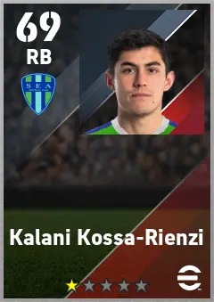 Kalani Kossa-Rienzi eFootball 2026 player card — 69 OVR RB