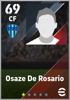 Osaze De Rosario eFootball 2026 player card — 69 OVR CF