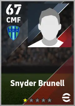 Snyder Brunell eFootball 2026 player card — 67 OVR CMF