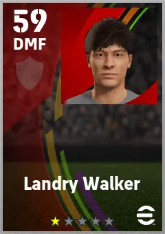 Landry Walker eFootball 2026 player card — 59 OVR DMF