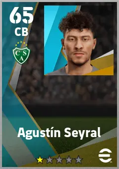 Agustin Seyral eFootball 2026 player card — 65 OVR CB