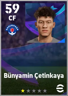 Bunyamin Cetinkaya eFootball 2026 player card — 59 OVR CF
