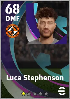Luca Stephenson eFootball 2026 player card — 68 OVR DMF