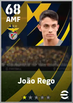 Joao Rego eFootball 2026 player card — 68 OVR AMF