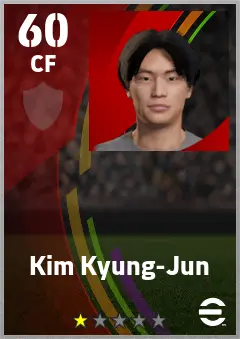 Kim Kyung-Jun eFootball 2026 player card — 60 OVR CF
