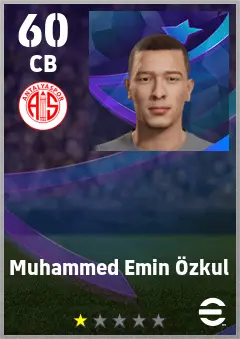 Muhammed Emin Ozkul eFootball 2026 player card — 60 OVR CB