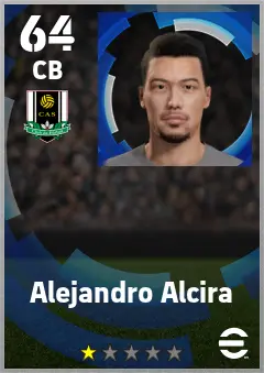 Alejandro Alcira eFootball 2026 player card — 64 OVR CB