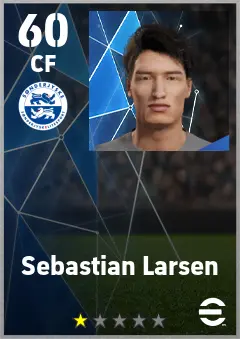 Sebastian Larsen eFootball 2026 player card — 60 OVR CF