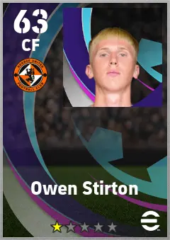 Owen Stirton eFootball 2026 player card — 63 OVR CF
