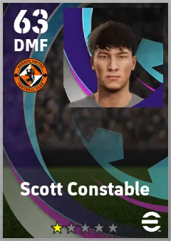 Scott Constable eFootball 2026 player card — 63 OVR DMF