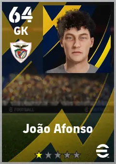 Joao Afonso eFootball 2026 player card — 64 OVR GK