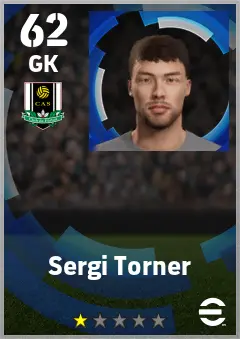 Sergi Torner eFootball 2026 player card — 62 OVR GK