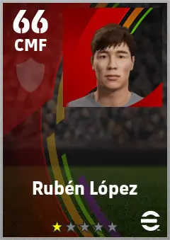 Ruben Lopez eFootball 2026 player card — 66 OVR CMF
