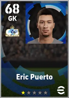 Eric Puerto eFootball 2026 player card — 68 OVR GK