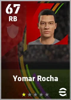 Yomar Rocha eFootball 2026 player card — 67 OVR RB