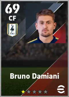 Bruno Damiani eFootball 2026 player card — 69 OVR CF