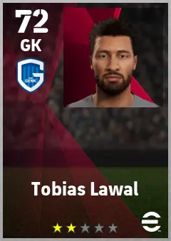 Tobias Lawal eFootball 2026 player card — 72 OVR GK