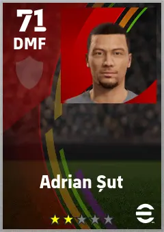 Adrian Sut eFootball 2026 player card — 71 OVR DMF