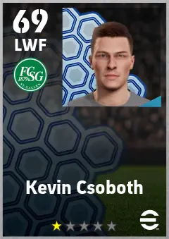 Kevin Csoboth eFootball 2026 player card — 69 OVR LWF
