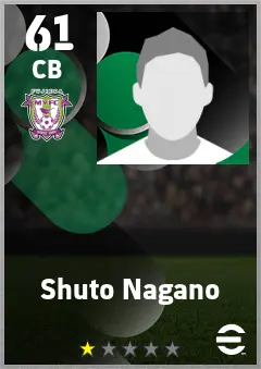 Shuto Nagano eFootball 2026 player card — 61 OVR CB