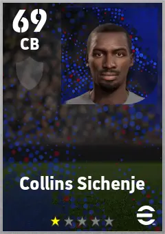 Collins Sichenje eFootball 2026 player card — 69 OVR CB
