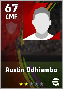 Austin Odhiambo eFootball 2026 player card — 67 OVR CMF