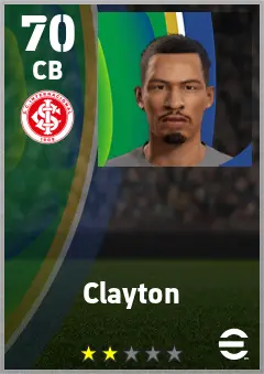 Clayton eFootball 2026 player card — 70 OVR CB